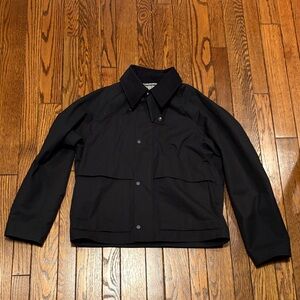 Uniqlo Utility Short Blouson Jacket Black Corduroy Collar Plaid Lined - Men’s S
